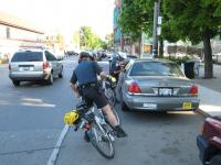 Police Ticket Taxi in Bike Lane