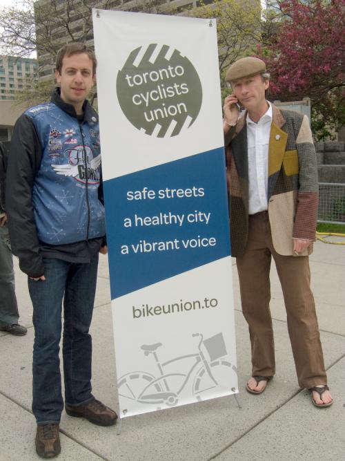 Toronto Cyclists Union Founder Dave Meslin and Coordinator Rick Conroy