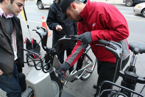 Unlocking a Bixi bike