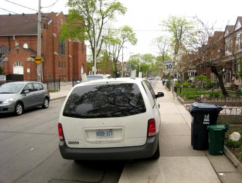 Parked on the Sidewalk Perth Ave., April 6 2009.