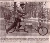 Smokey and cargobike on coldest day ride