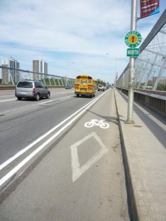Wider Viaduct bike lanes Photo: Michelle St. Amour