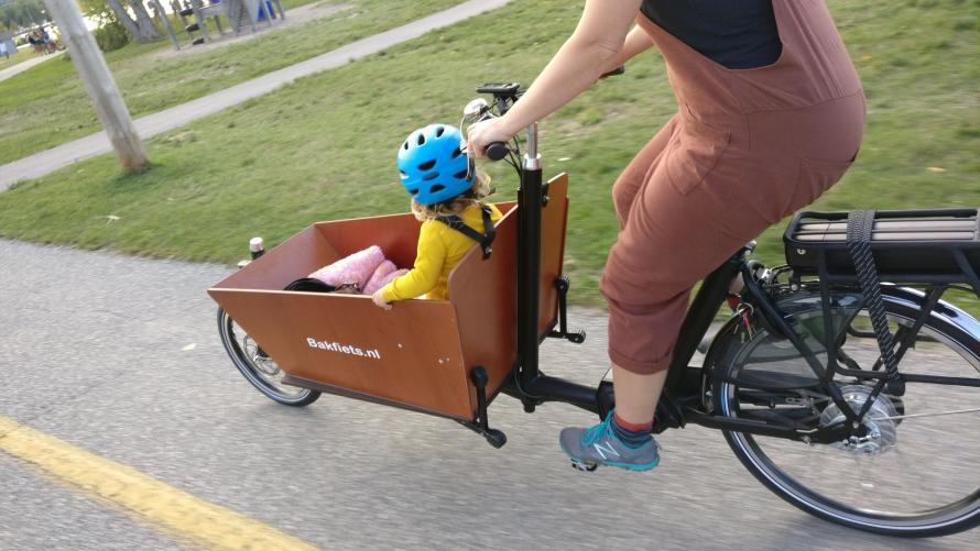 cargo bike on the path