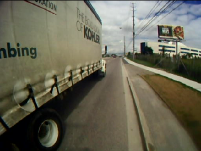 Passing truck